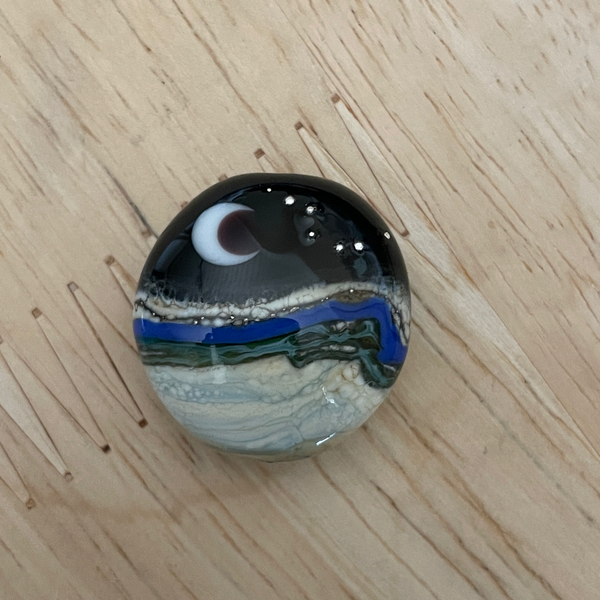 Technique Tuesday: The Big Dipper in Fine Silver on a Lampwork Moon Bead