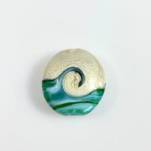 Beach bead. Caribbean Sea wave.  Beach Bead.  Ocean scene.  Lampwork Glass Bead.  Sand and Sea.  Water.