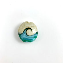 Beach bead. Caribbean Sea wave.  Beach Bead.  Ocean scene.  Lampwork Glass Bead.  Sand and Sea.  Water.