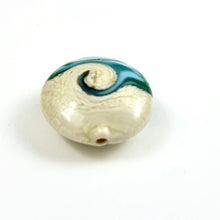 Beach bead. Caribbean Sea wave.  Beach Bead.  Ocean scene.  Lampwork Glass Bead.  Sand and Sea.  Water.