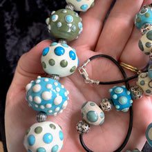 Spots and Dots Turquoise, Ivory and Sage necklace