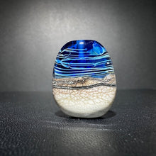 Silver Glass  Blue Tide Pool Bead