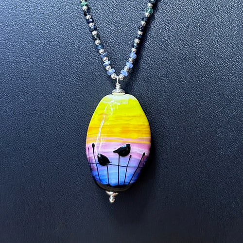 Birds on the Fence Necklace.