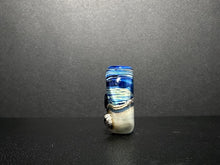 Blue Shimmery Tide Pool. Beach Scene. Silver Glass Tide Pool, Glass Bead.  Handmade Lampwork Art Glass Bead.