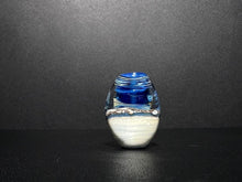 Blue Shimmery Tide Pool. Beach Scene. Silver Glass Tide Pool, Glass Bead.  Handmade Lampwork Art Glass Bead.