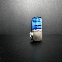 Aqua Tide Pool Bead.  XL Light Blue Focal Bead, Wave Beach Ocean.  Handmade Lampwork Glass Bead