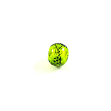 Grass Green with Delicate Vines and Flowers  Hollow Bead