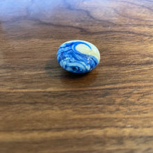 Beach bead. Blue wave.  Beach Bead.  Ocean scene.  Lampwork Glass Bead.  Sand and Sea.  Water.