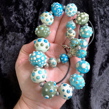 Spots and Dots Turquoise, Ivory and Sage necklace